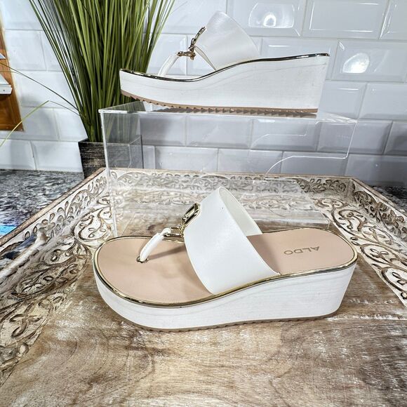 Aldo Platform Sandals Size 7.5 - Picture 1 of 13